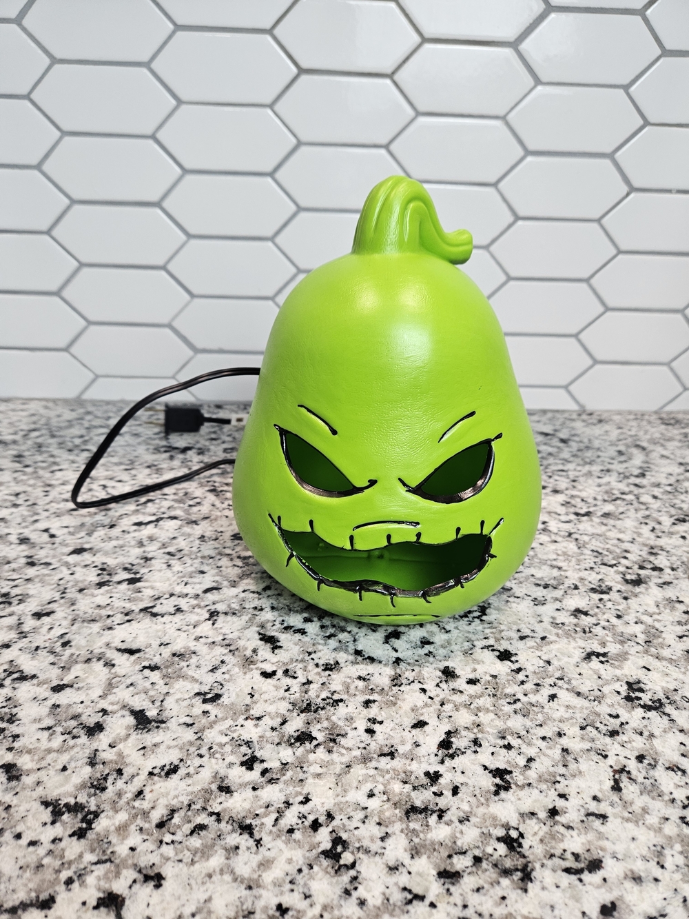 Disney Oogie Boogie Green Light Jack-O'-Lantern The Nightmare Before Christmas